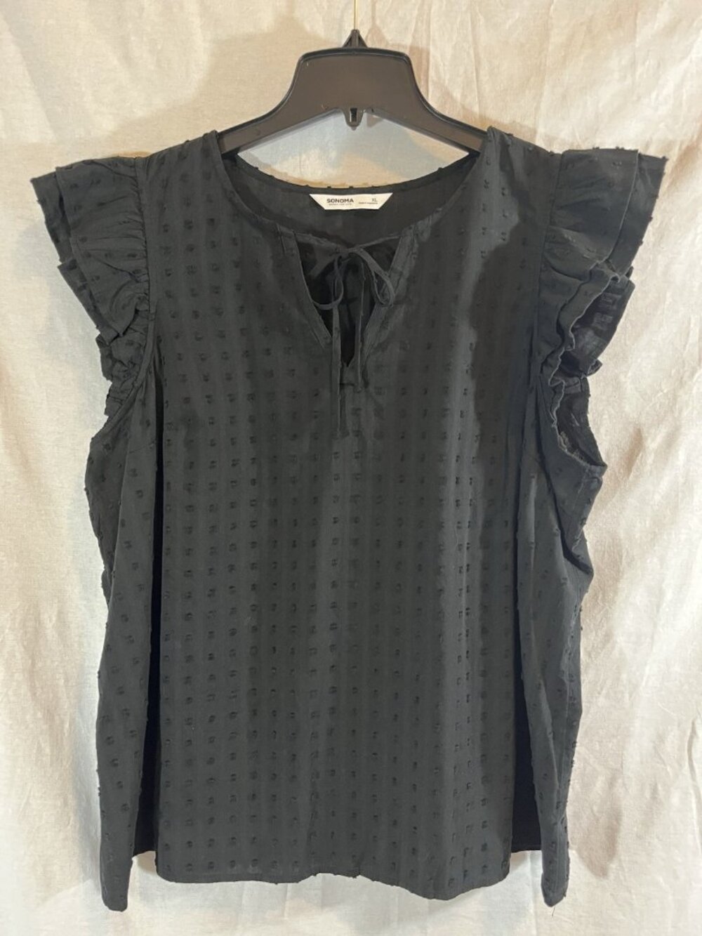 Sonoma Women’s X-Large Black Short Sleeve Blouse